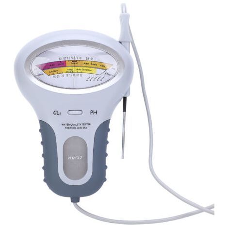 Chlormessgerät zur Wasseranalyse. Robustes Kunststoffmaterial. Großes Display für einfaches Ablesen. Für Schwimmbäder und Whirlpools. (1/5)