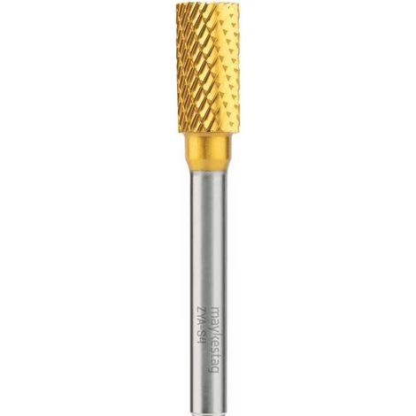 Fraise Rotative HM TiN Tige Cylindrique avec Coupe Frontale - Fontes, AciersD. 3 x Lt. 38 x Lu. 14 x Q. 3 mm - Diamwood