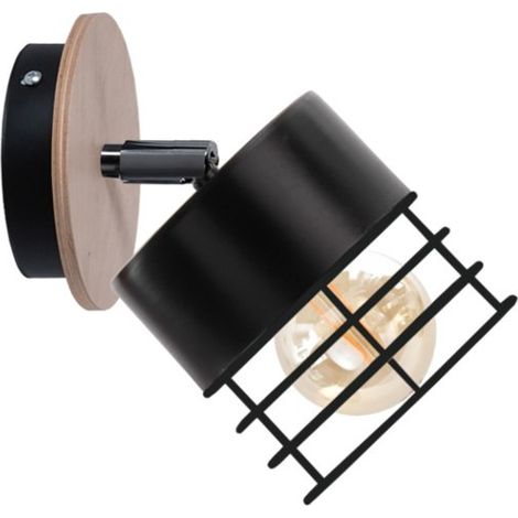 Wandleuchte 1xE27 CASA BLACK /WOOD (1/2)