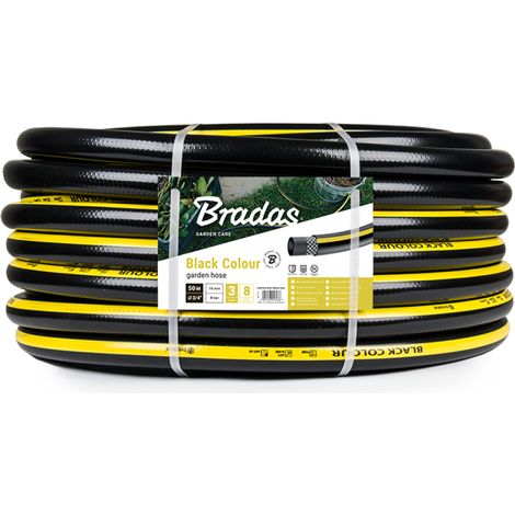 Gartenschlauch Schwarz 3/4 Zoll 3-lagig verstärkt knickfest "Black Colour"