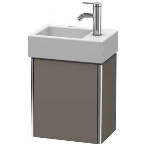 Duravit XSquare Vanity unit mural 36,4x24,0 cm, 1 porte, charnière à droite, pour lavabo Vero Air 072438, Couleur (avant/corps): Flanelle Vernis gris satiné mat soyeux - XS4099R9090