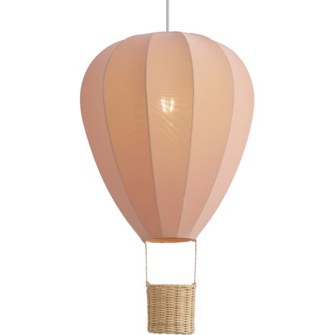 QAZQA Kinder-Pendelleuchte Rosa Heißluftballon - Air Balloon