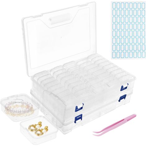 90 Pièces Boîte De Rangement Pour Perles, 5.5 x 5.5 x 2cm (1/5)