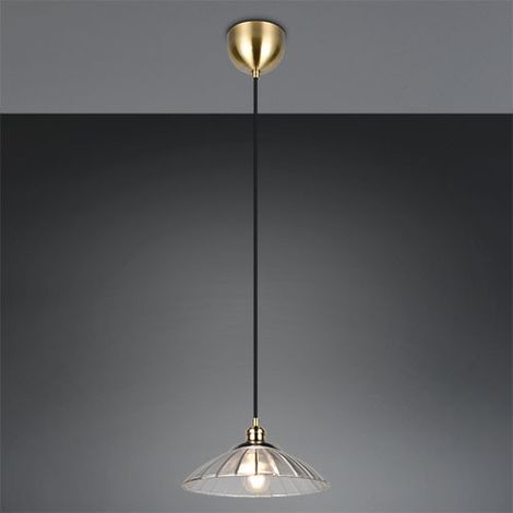 Lampe pendante classique Eluna Vieux laiton - R36521004 (1/3)