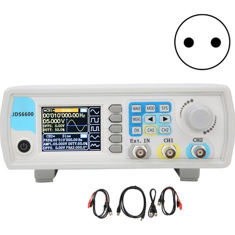 Générateur de signaux DDS 2 canaux 6640EN, forme d'onde arbitraire, fréquencemètre, AC 100-240V, appareil de test de laboratoire (1/5)