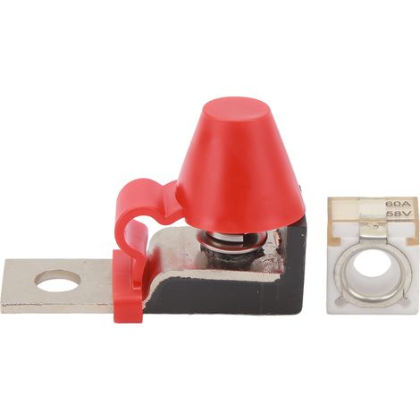 KIMISS 58V Klemmensicherungsblock-Kit, Hochwertige Marinebatterie-Sicherheitssicherung für mehrere Batterien, Wohnmobil-Bootszündung (60A).
