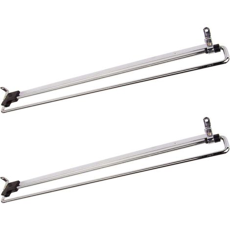 2 Porte-Cintres Coulissants Télescopiques 450mm, Porte-Vêtements Extractible (1/4)