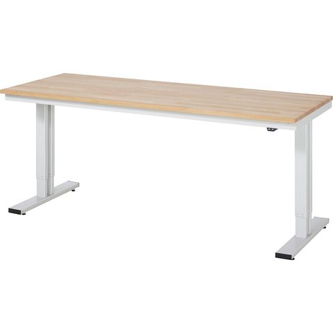 Établi adlatus RAU 300 réglable en hauteur électriquement Plateau en hêtre massif 2000 mm x 800 mm (1/5)