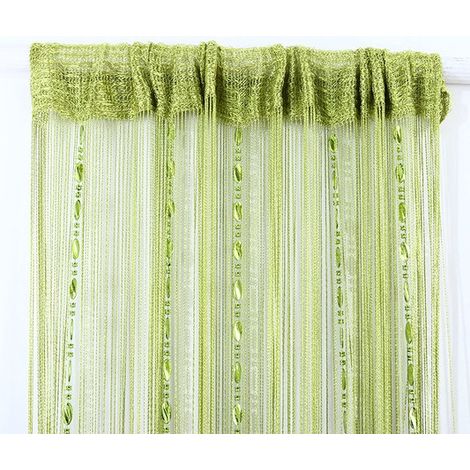 Rideaux de perles 100 x 200 cm, rideaux de porte décoratifs aux couleurs vives, adaptés à la décoration de portes et fenêtres, salon et chambre (2 pièces) - motif végétal - 100 x 200 cm (1/5)