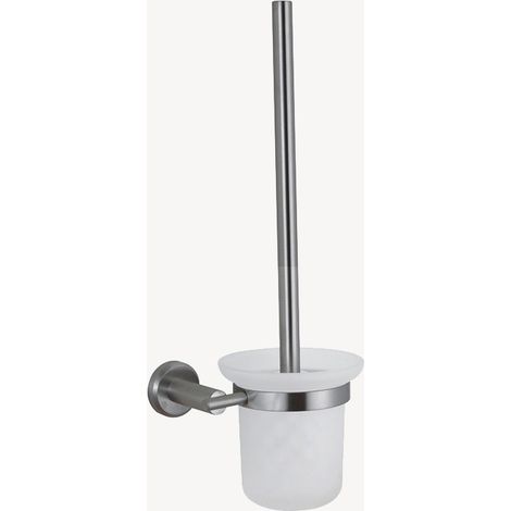 Porta scopino WC Nickel spazzolato - Corbeau