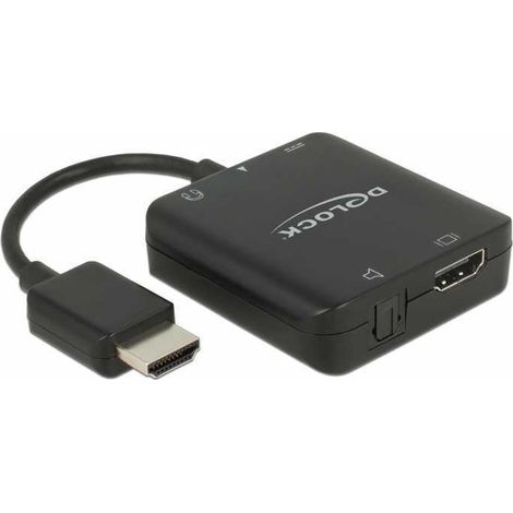 delock 63276 Extracteur audio HDMI Noir 4K 60 Hz (1/4)