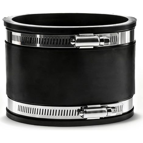 Manchon Caoutchouc 125mm - 1 Pièce - Noir - Réducteur Vibrations - Ventilation Tuyau (1/5)