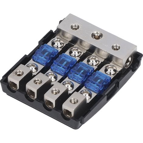 Bloc d'alimentation 60 A, porte-fusible audio 1 entrée 4 sorties pour système solaire de voiture ou camping-car (1/5)