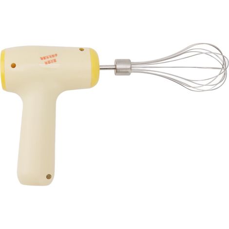 Kleiner, kabelloser Handmixer für den Hausgebrauch, 5 Geschwindigkeitsstufen, beige (1/5)
