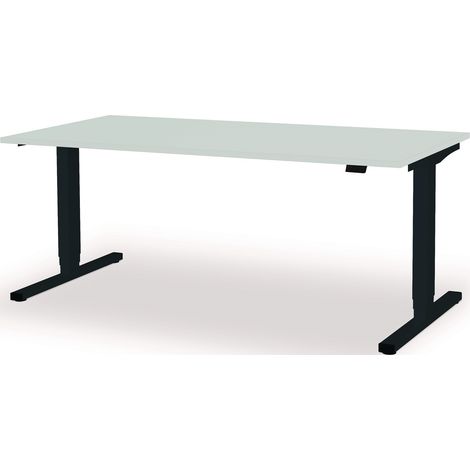 Scrivania levero H650-1250xL1800xP800mm antracite/grigio chiaro elettrica