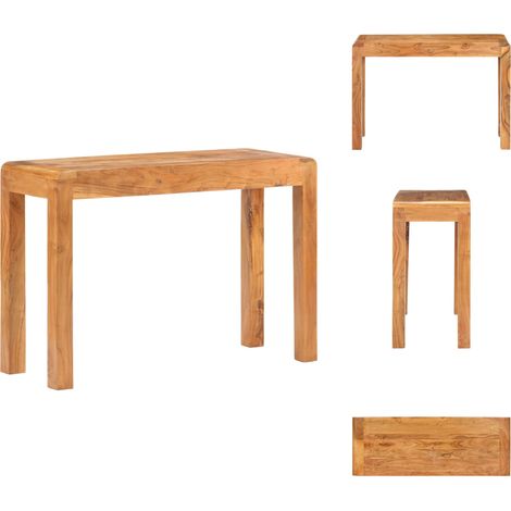Table console 110x40x76cm Bois d'acacia massif et finition miel - Table Console - Tables Console - Table Console En Bois - Tables Console En Bois (1/5)
