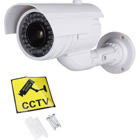 Caméra factice de sécurité MR-2000, factice anti-vol étanche pour intérieur/extérieur (1/5)