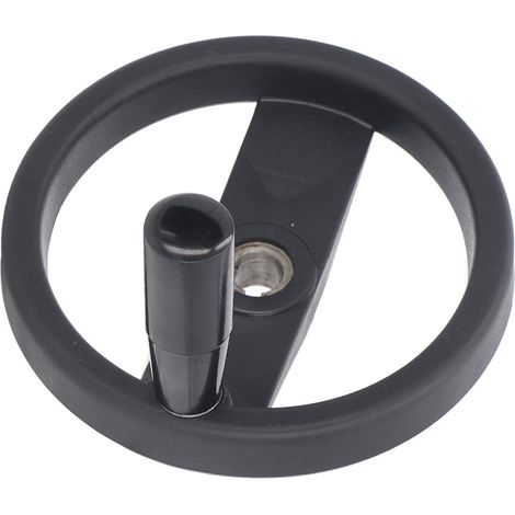 Volant à 2 branches pour tour, fraiseuse, meuleuse, alésage central de 16 mm, diamètre extérieur de 160 mm, avec poignée rotative. (1/5)
