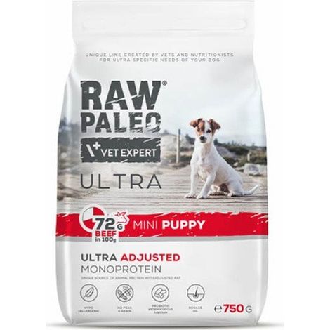 RAW PALEO Ultra Mini Puppy Beef - croquettes pour chiots de petites races - 750 g (1/5)