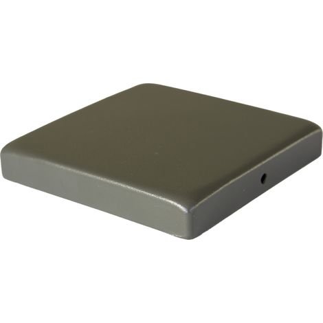 Plus Pfostenkappe Classic inkl. Schrauben 91 x 91 mm umbragrau fungizidbehandelt (1/2)