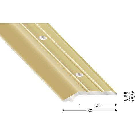 Kügele Einfassprofil (Übergangsleiste) gelocht 30/1000mm Alu sand eloxiert (1/3)