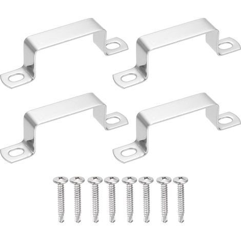 4Pcs Attache En Forme De U Pour Tube Carré 60x30mm Support En U (1/5)