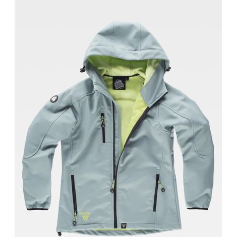 Chaqueta Workshell de mujer con detalles reflectantes S9494 M Verde (1/2)