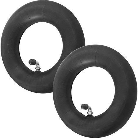 Lot de 2 chambres à air 3.00 - 4 260x85 – Valve schrader coudée – Pour brouette, chariot, diable, tracteur, tondeuse (1/2)