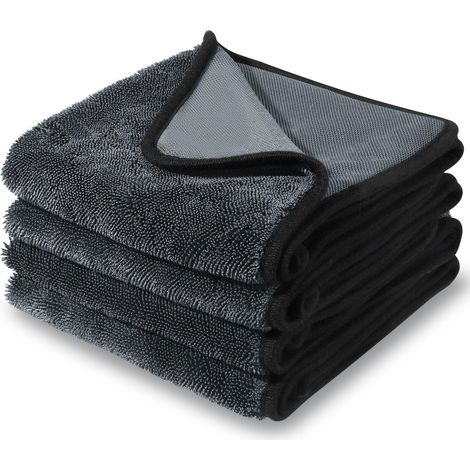 4 Stück Trockentuch 40×60 cm – Auto- und Mikrofaser-Duschtücher zum schnellen Wasserabziehen in Dusche & Bad