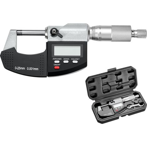 Mophorn Misuratore Digitale di Profondità, Strumento di Misura da 0 a 25,4 mm, con Display LCD, Interruttore per Pollice e mm, Punta in Carburo e Custodia Protettiva (1/5)