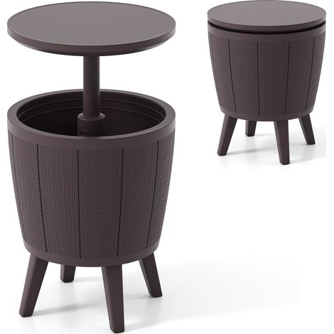 COSTWAY Outdoor Cool Cocktail Bar Table 38L Beer & Wine Cooler