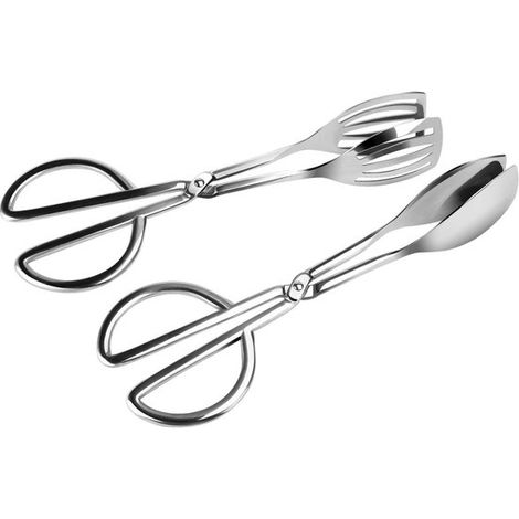 Pinzas de Comida - Paquete de 2 - Acero Inoxidable - Barbacoa - Cocina - Servir - Galletas - Accesorios - Cocinar - Utensilien (1/5)