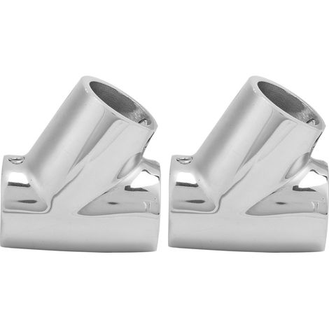 2 raccords en T pour main courante 60° inox 316 poli gauche droite pour tube 7/8 pouces lot de 2 (1/5)