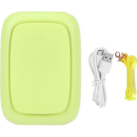 Ventilateur de cou portable USB rechargeable, ajustable pour sport, extérieur et étudiants - Vert (1/5)