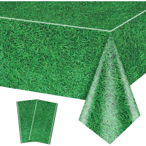 2er Pack Tischdecken mit Gras-Muster 220x130cm für Sportpartys