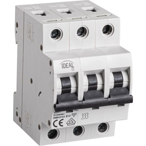 Disyuntor de sobrecorriente ideal KMB6 3P B10 (1/2)