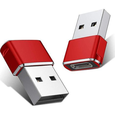 Adaptateur USB-C 2 pièces, convertisseur femelle vers mâle, chargeur type C, connecteur femelle à mâle, pack de 2 adaptateurs pour câble. (1/5)