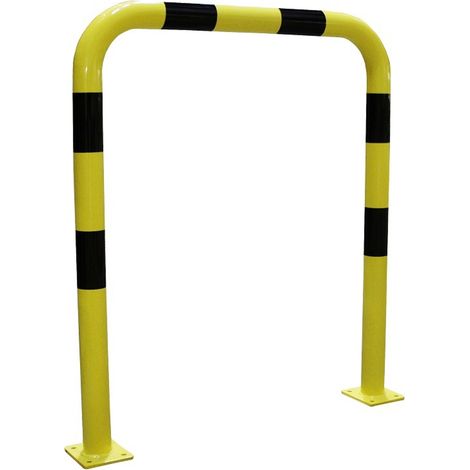PROVOST - Arceau de protection en acier jaune (H 35 cm × L 37,5 cm) avec platine de fixation