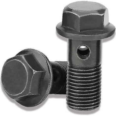 Boulons et accessoires de freins de moto, joints de boulons, rondelles d'étanchéité (noires) (2 pièces) (1/5)