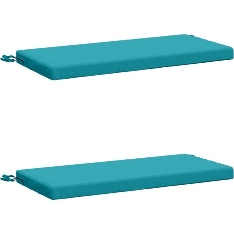 2-Piece Bench Cushions SOEST 2 pcs 100% Polyester Turquoise vidaXL (1/5)