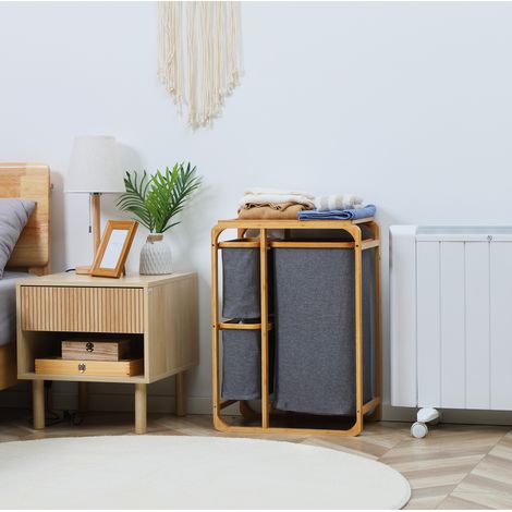 mobile contenitore 50x32x69,7 cm bucato bambù OKMYHOME (1/4)