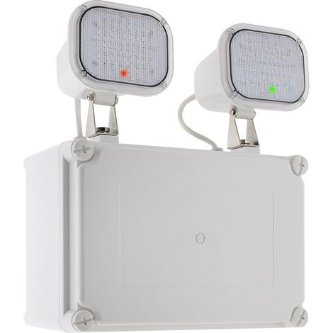 Luz de emergencia LED KROLUX AUTO-TEST, Estanca IP65, Industrial, Blanco frío