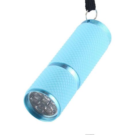 Lampe torche UV miniature portable à 9 LED, lumière violette, ultraviolette, 395-400 nm, détecteur de devises UV (1 pièce).