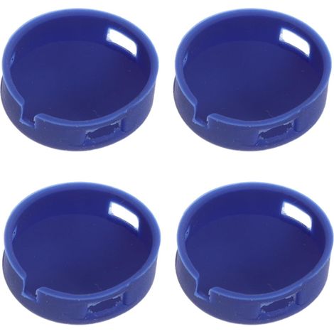 Boutons Poussoirs de Sonnette en Silicone Étanches, Lot de 4 Petits Boutons de Remplacement Bleus avec 2 Vis, Compatibles Sonnette Vidéo et Caméras de Sécurité, Résistant (1/5)