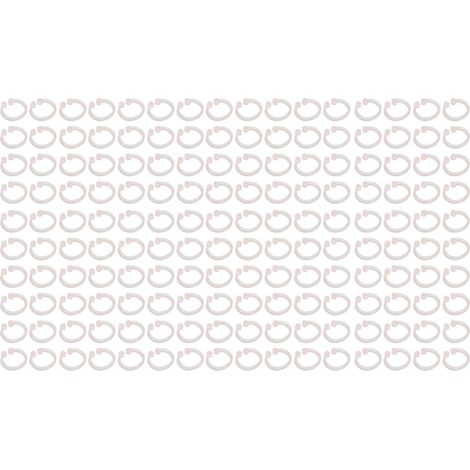 Lot de 160 anneaux de classeur PE solides durables, faciles à utiliser, polyvalents pour papeterie, clés et documents, HYH-15, transparent rose (1/5)