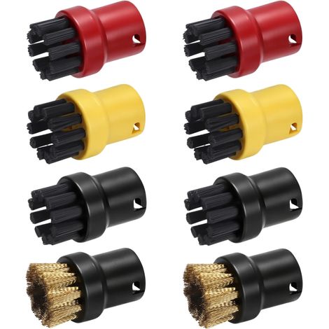 Jeu de 8 brosses d'étanchéité Kärcher en laiton, tête de brosse Kärcher SC4, adapté aux modèles Kärcher SC1/SC2/SC3/SC4/SC5. (1/4)