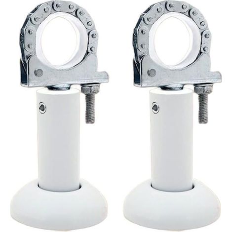 Set aus 2 verstellbaren Stahl-Bodenhalterungen für Aluminium-Druckgussheizkörper, die flexible Montage und sicheren Halt bieten. (1/5)