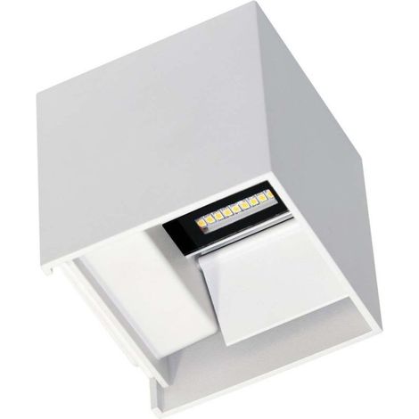 Applique a led bianca da parete IP54 6,8W con alette regolabili 4000k