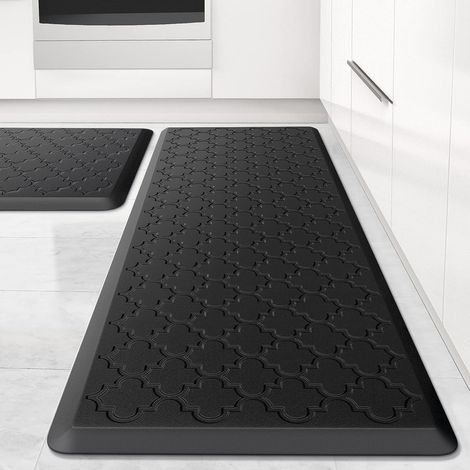Lot de 2 Tapis De Cuisine Antidérapant, Imperméable, Mousse Pvc, Pour Salle À Manger, Couloir