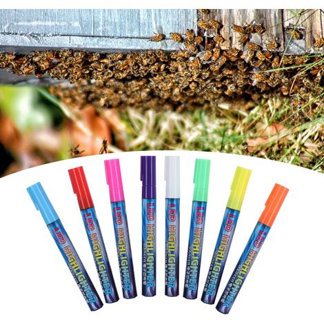 Marqueur pour Apiculteur - Marqueurs de Peinture Plastique - 8 Marqueurs de Marquage de Reines - Outils pour Apiculture - Marqueur Écologique (1/5)